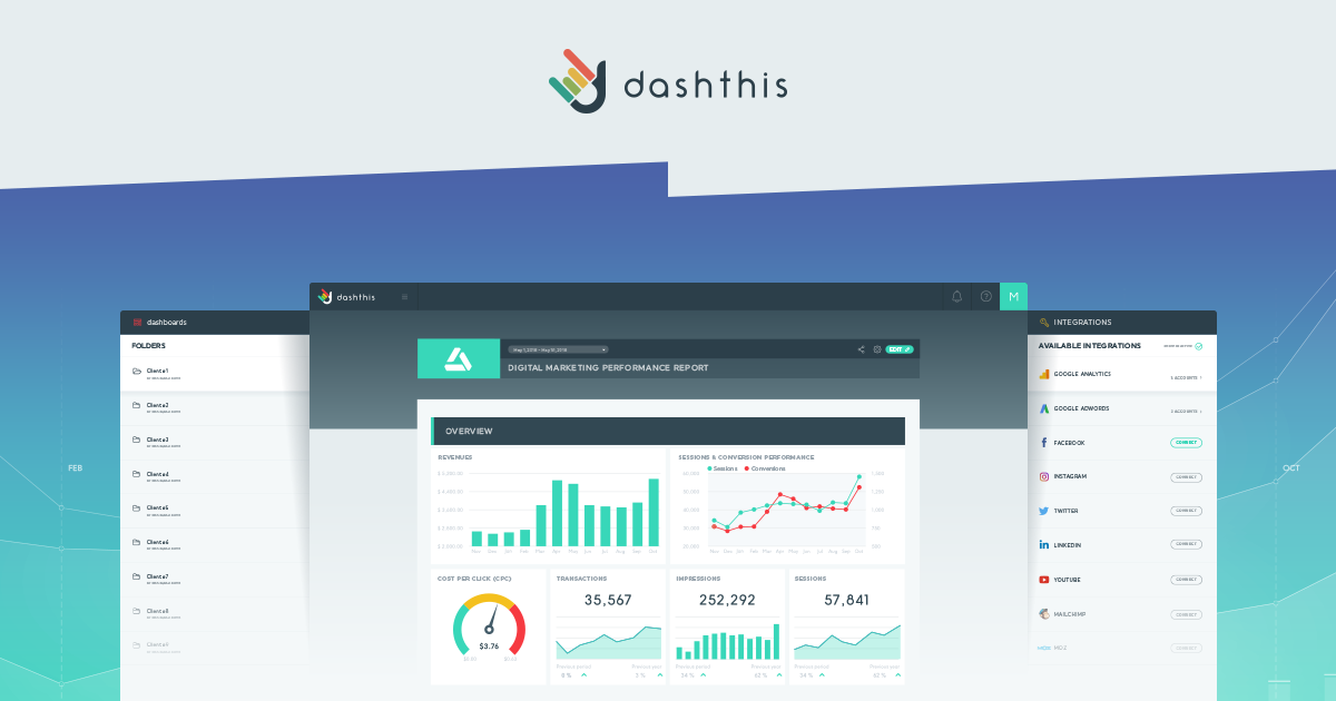 DashThis: Marketing Reporting Dashboards For Analytics, SEM & SEO