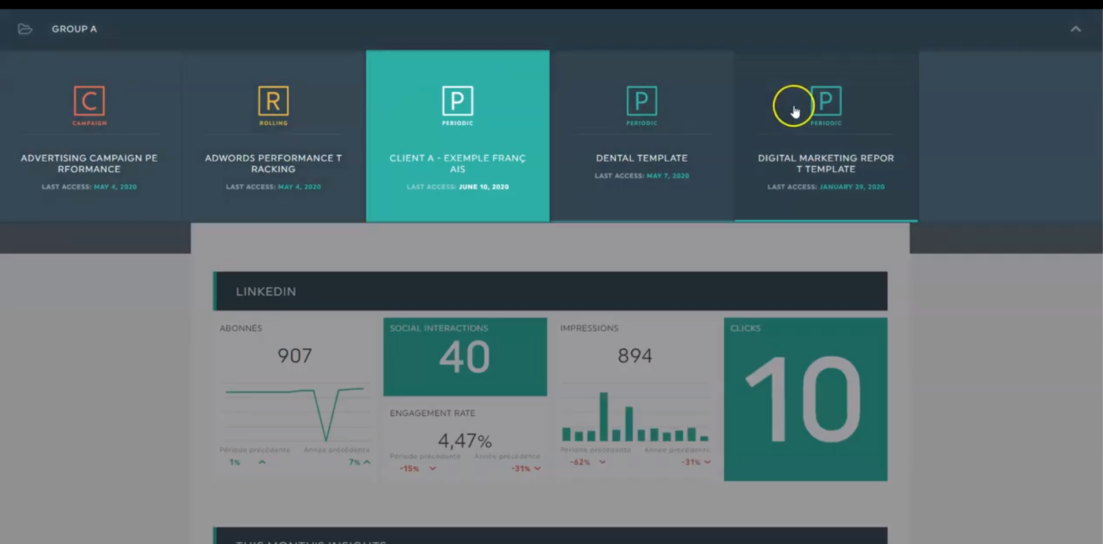 how to write a social media monthly report