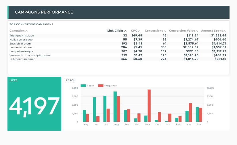 campaign metrics report