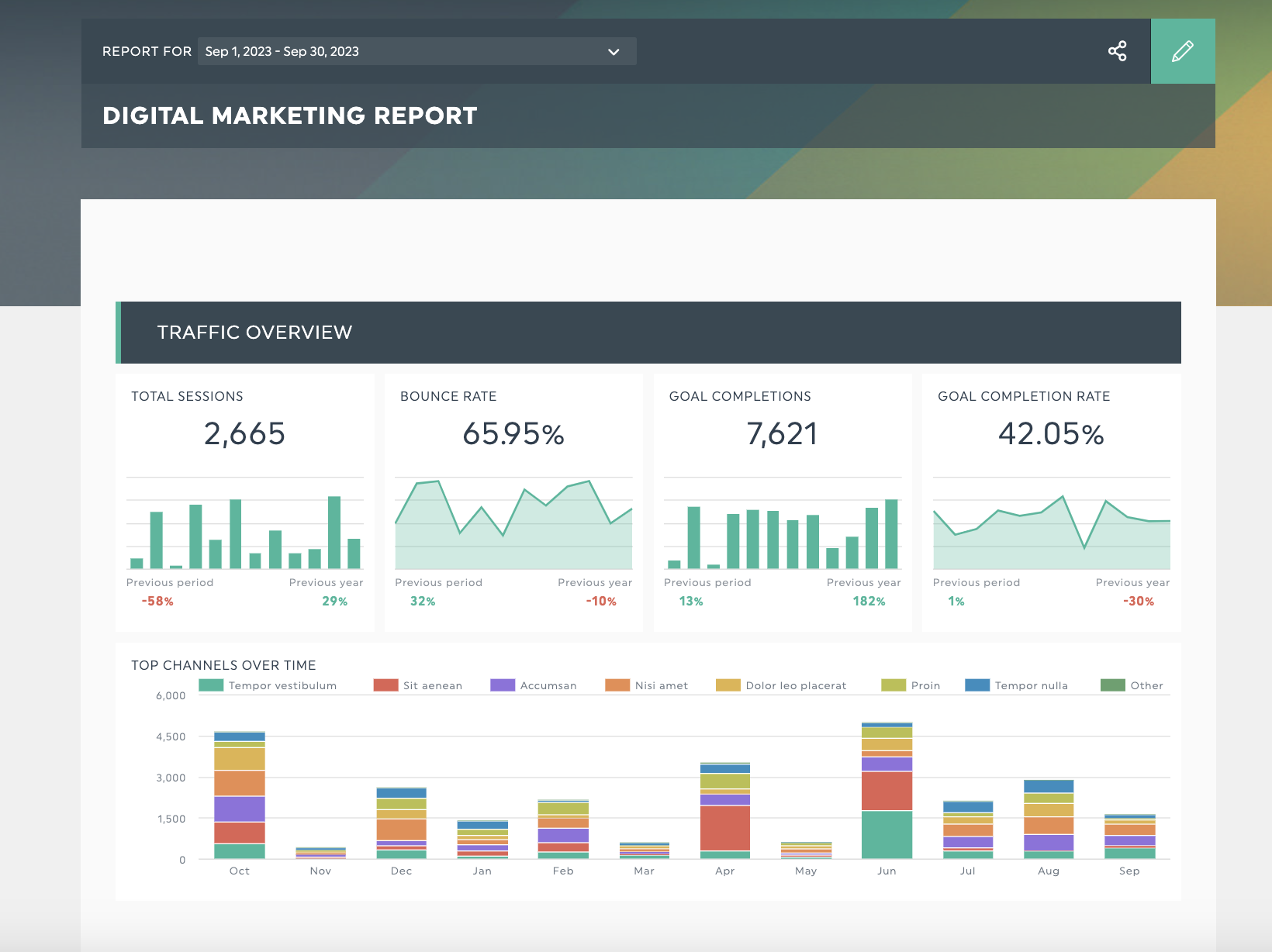 digital marketing report