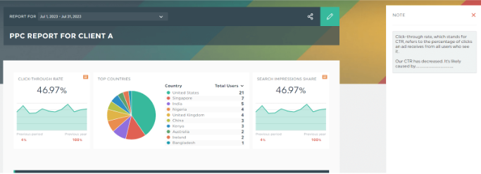 PPC report client