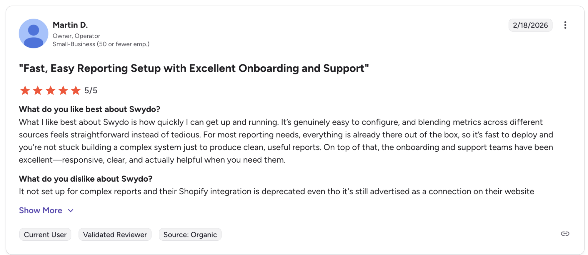 swydo review on g2