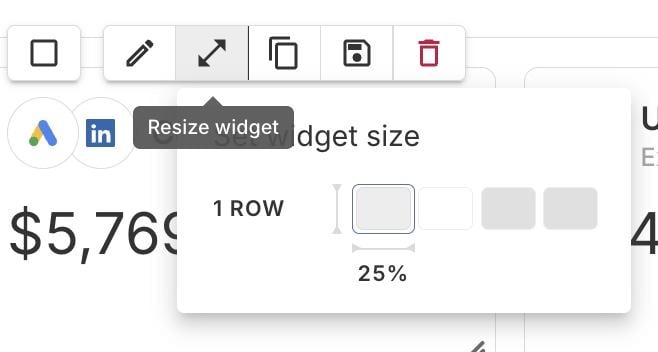 resize widgets swydo