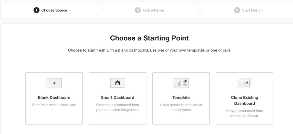 dashboard choose a starting point agency analytics