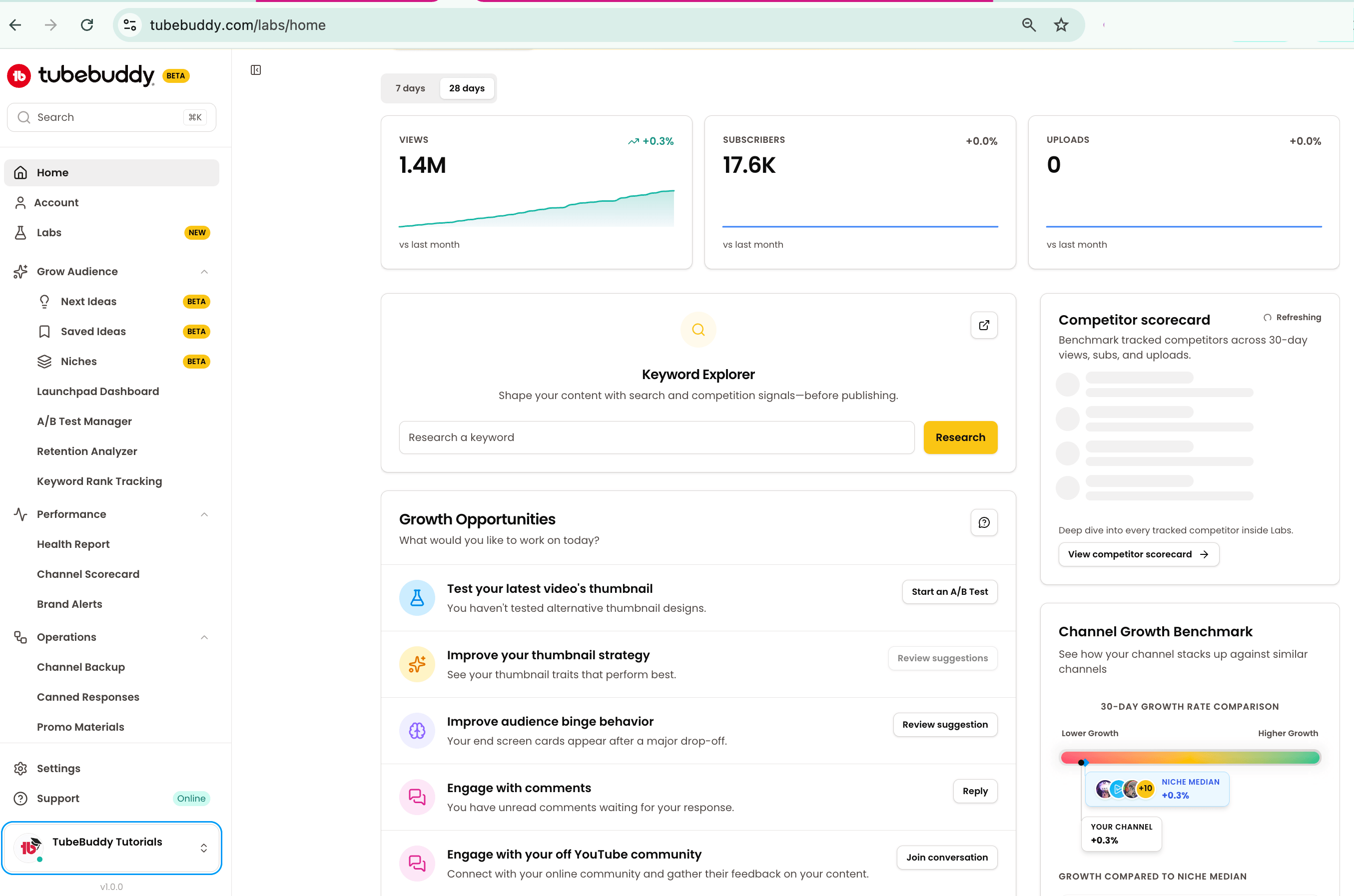 youtube analytics tools tubebuddy